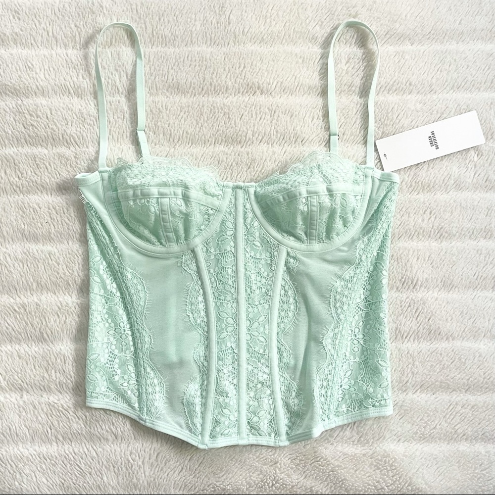 Out From Under Modern Love Corset in Mint Green